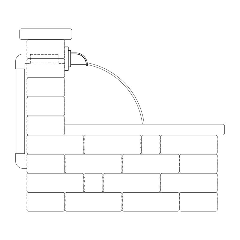 WALL SPOUT VERONA 1.5" WSV-S - Imagen 4