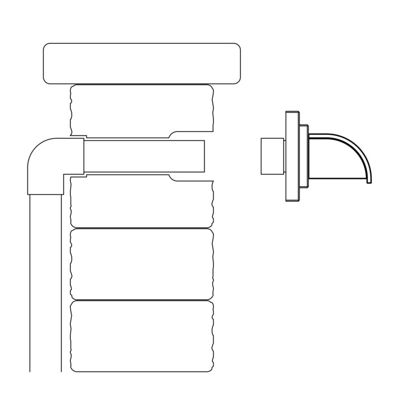 WALL SPOUT VERONA 1.5" WSV-S - Imagen 5