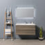 MUEBLE PARA BAÑO CON ESPEJO Y LAVAMANOS ANGELA 0.99x0.47x0.50M