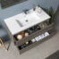 MUEBLE PARA BAÑO CON ESPEJO Y LAVAMANOS ANGELA 0.99x0.47x0.50M - Imagen 6
