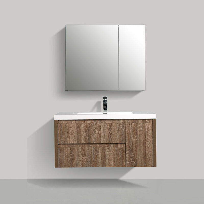 MUEBLE PARA BAÑO CON ESPEJO Y LAVAMANOS OVE 0.89x0.49x0.50M