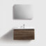 MUEBLE PARA BAÑO CON ESPEJO Y LAVAMANOS HAPPY 0.69x0.47x0.45