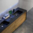 MUEBLE PARA BAÑO CON ESPEJO Y LAVAMANOS FELIX 0.75x0.48x0.55M - Imagen 7