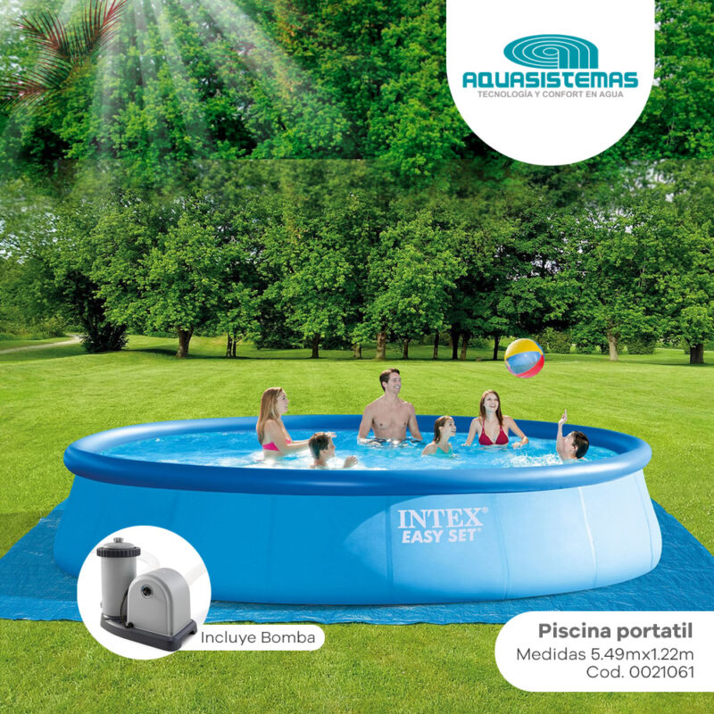 PISCINA INFLABLE 18 PIES x 48" W/PUMP